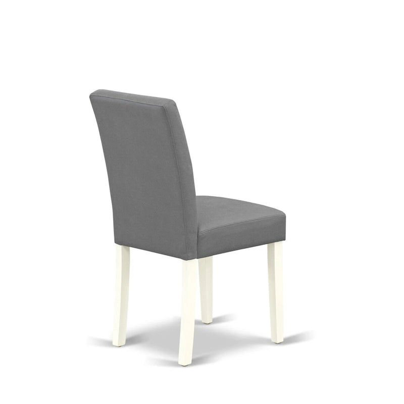 East West Furniture Kitchen Set Consists of a Rectangle Dining Table and Chairs, Linen White (Pieces Options)