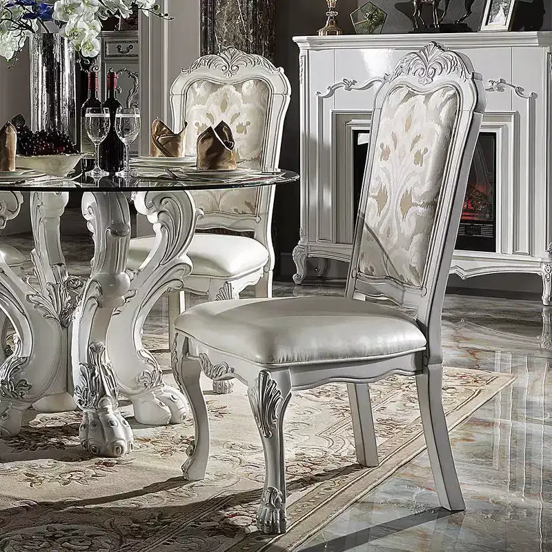 25.75" Dresden Dining Chair: Upholstered, Tufted Back, Composite Wood - Acme Furniture