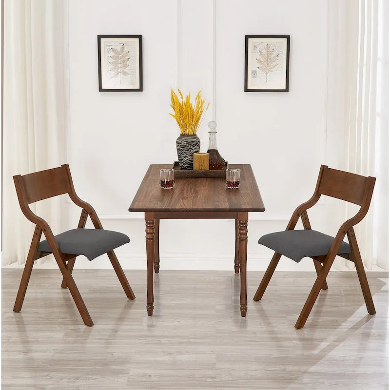 Upholstered Folding Dining Chair, Set of 2