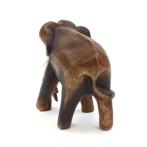Carved Raintree Elephant, Medium