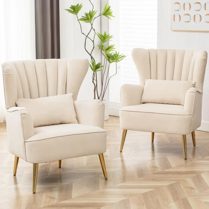 Modern Wingback Arm Chair Upholstered Accent Chair