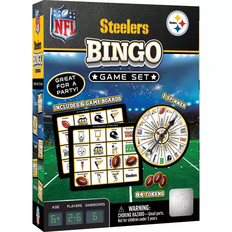 MasterPieces Officially Licensed NFL - Pittsburgh Steelers Bingo Game