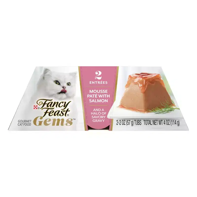 Fancy Feast Gems Seafood, Fish, Salmon Flavor Adult Wet Cat Food - 2oz/2ct
