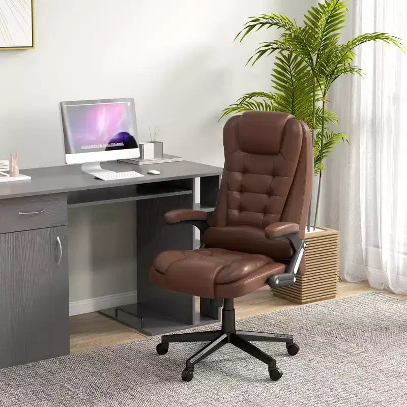 HOMCOM High-Back Massage Office Chair, Heated Reclining Computer Chair with Remote