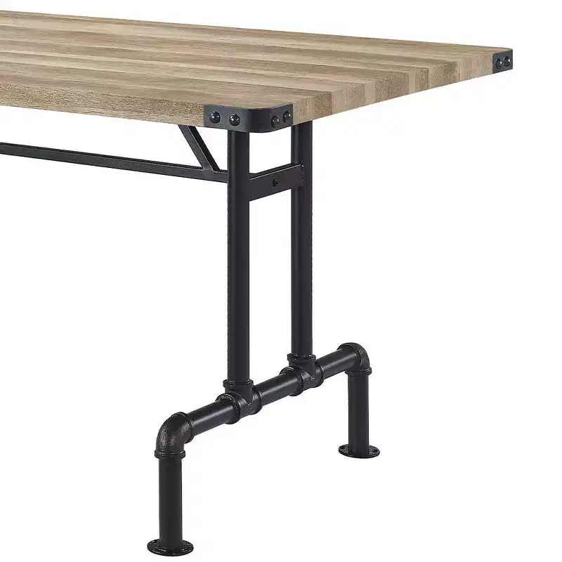 Edina 64 Dining Tables Oak and Sandy Black - Acme Furniture