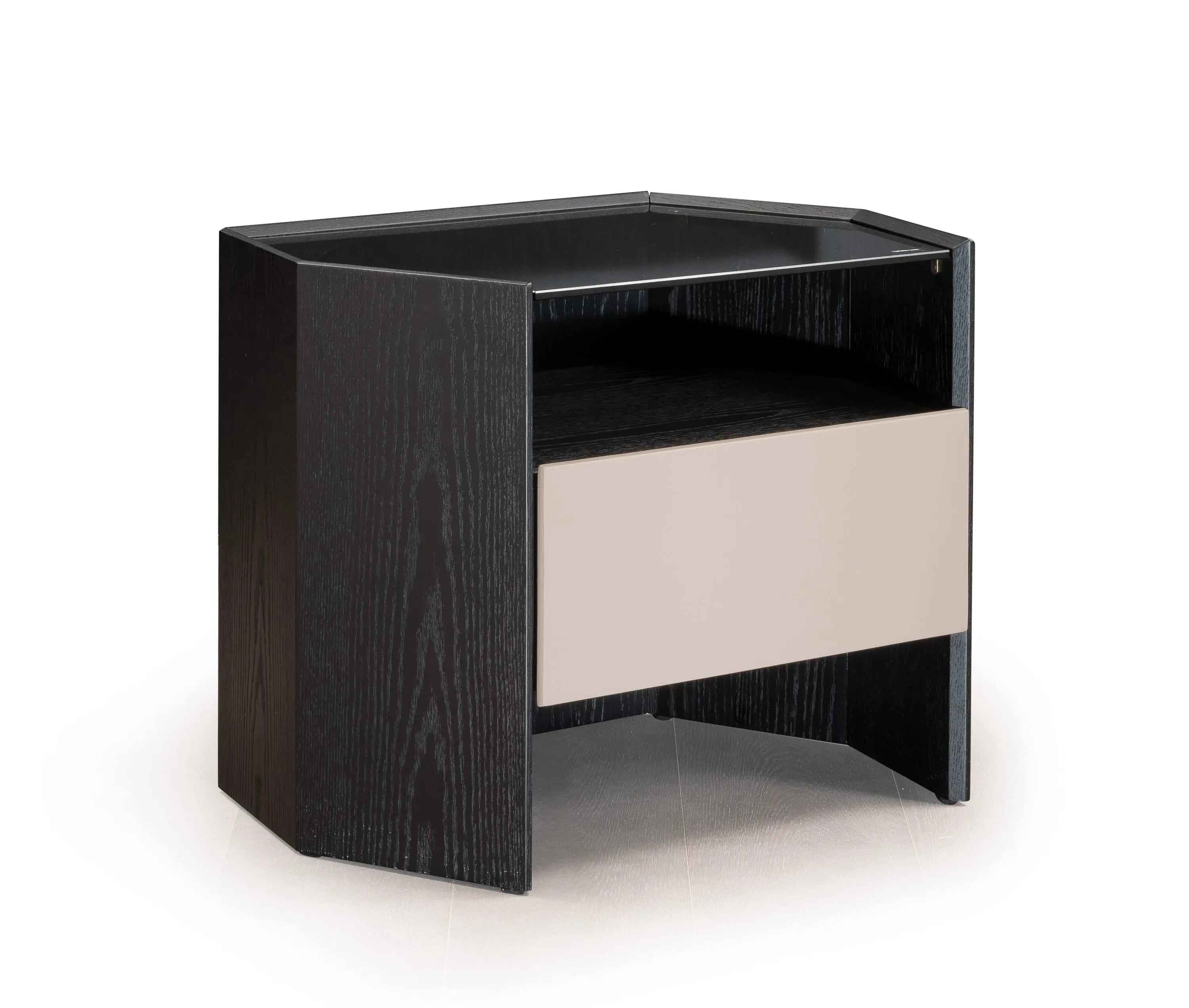 Contemporary Black Bedside Table HX5-1695-2