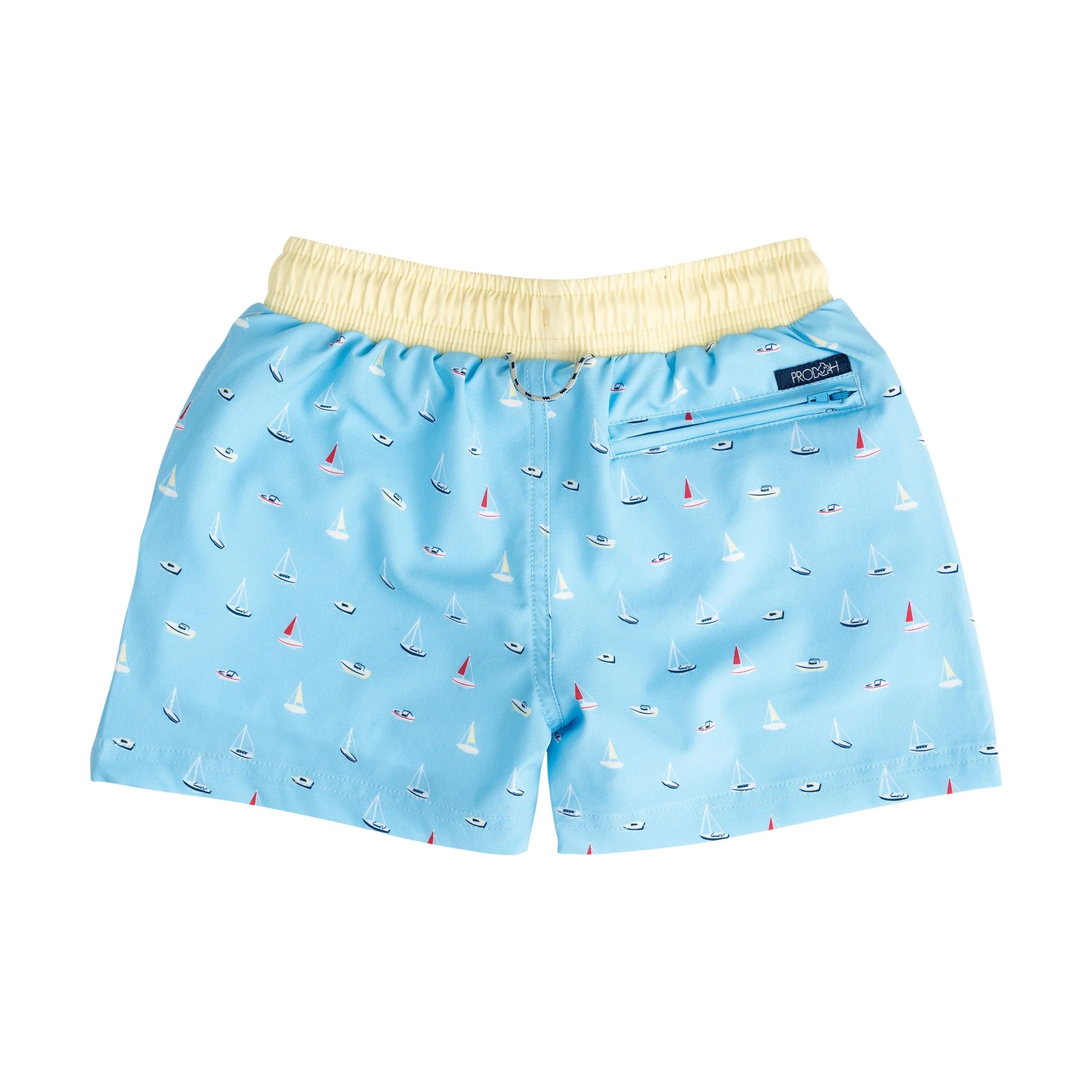 Boys' Boogie Board Swim Trunks Boat Print