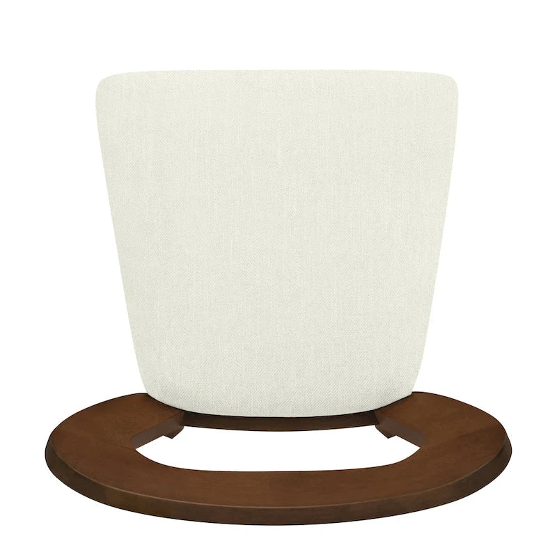 Modern Upholstered Dining Chair Set of 2 with Open-Back Design