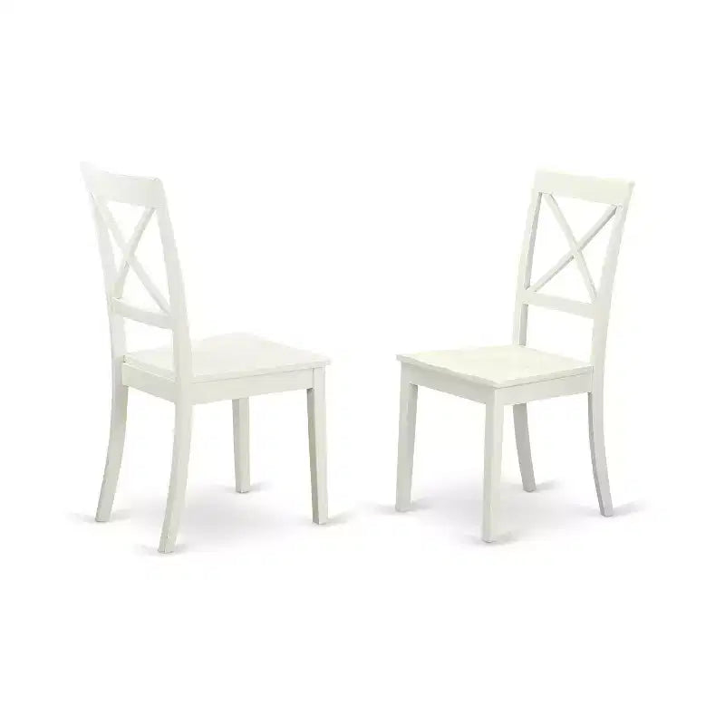 Belmont Square Kitchen Table And Wood Kitchen Dining Chairs, Linen White