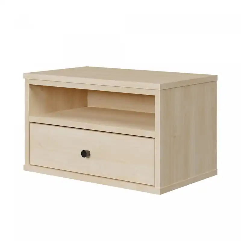 LED Floating Nightstand - Bleached Oak