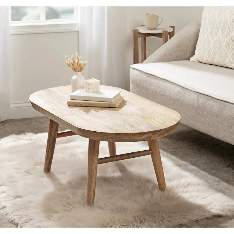 Oval Wood Coffee Table