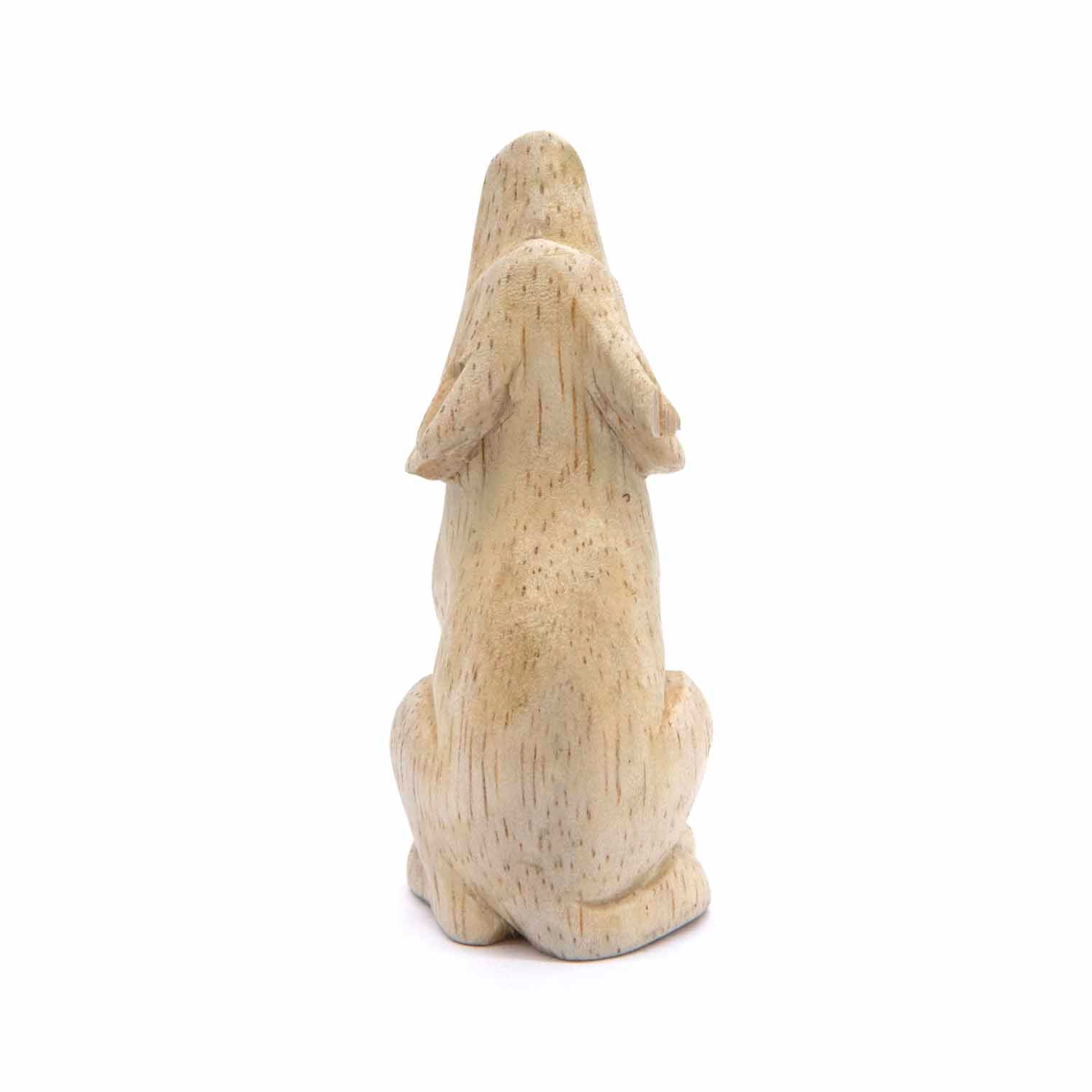 Mini Howling Wolf Carving