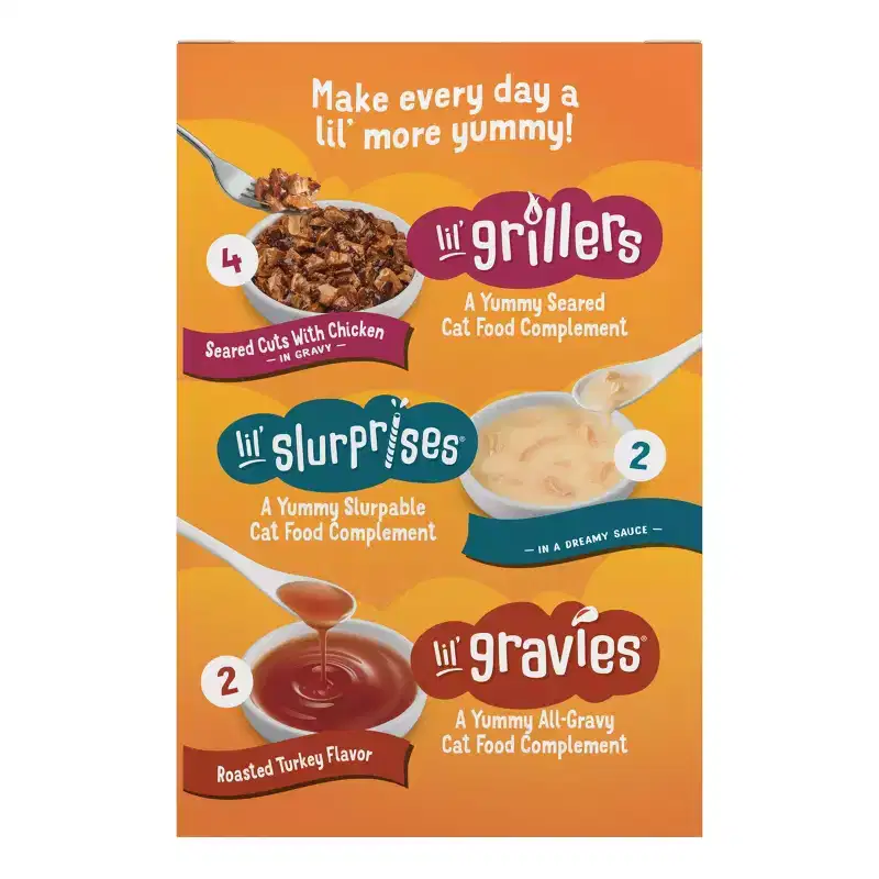 Purina Friskies Poultry Faves Lickable Gravy Chicken and Turkey Flavor Topper Variety Pack Wet Cat Food - 11.7oz