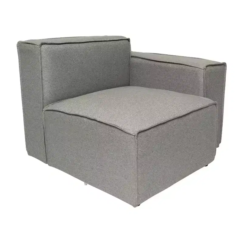 Emma and Oliver Modular Right Side Armchair with Arm Rest