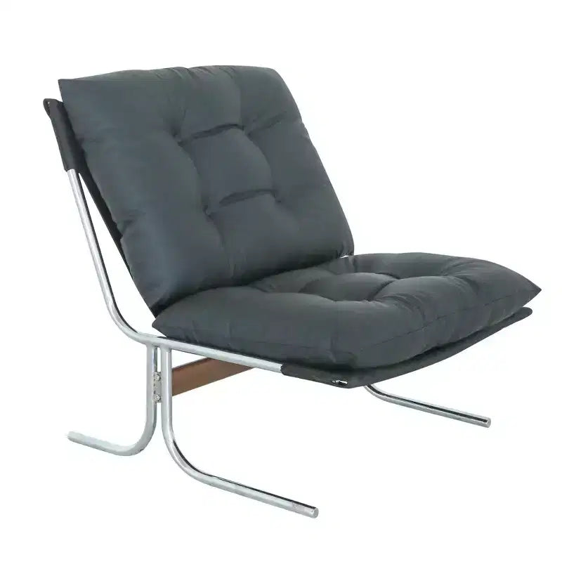 TUYOHW Leather Armchair,Modern High Back Wing Accent Chair with Soft Padded Seat,X-Shaped Metal Legs,Sofa Chair for Office,Bedroom,Living Room
