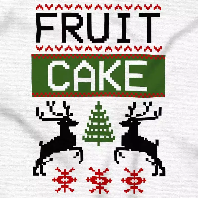 Ugly Christmas Fruit Cake Pattern Hoodie Sweatshirt Women Men Brisco Brands