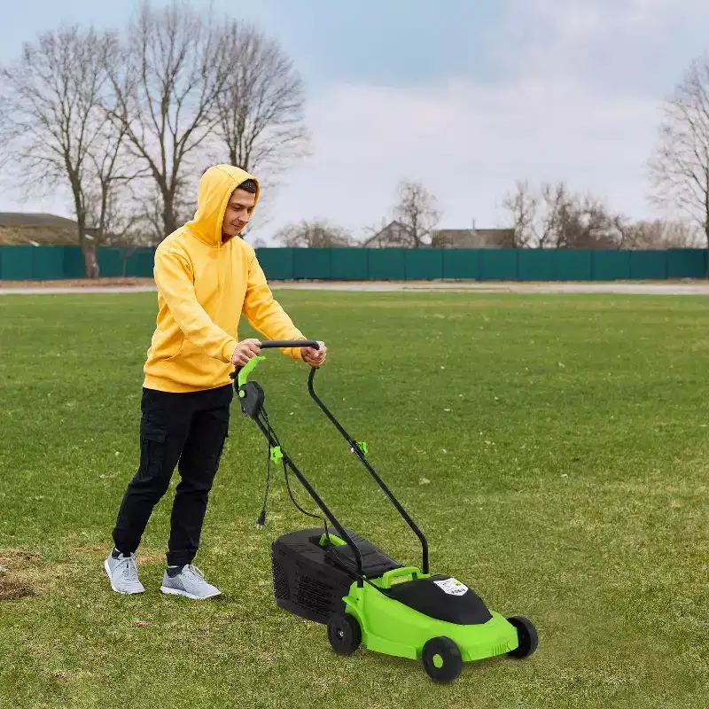 FDW 12 Amp Lawn Mower 13 Inch Grass Cutter Machine with Collection Box