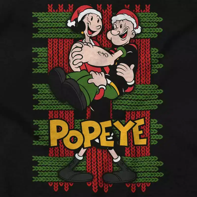 Popeye Olive Oyl Ugly Christmas Hoodie Sweatshirt Women Men Brisco Brands