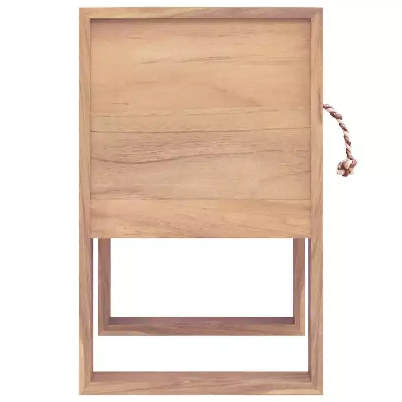 vidaXL Bedside Cabinet 15.7x11.8x19.7 Solid Teak Wood