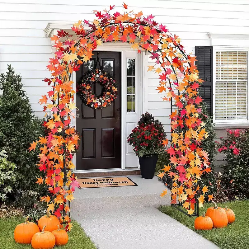 VINGLI Garden Arbor, Arch Archway for Wedding Ceremony Party, Steel Garden Trellis for Plant Climbing, Christmas Garden Decorations Pergola