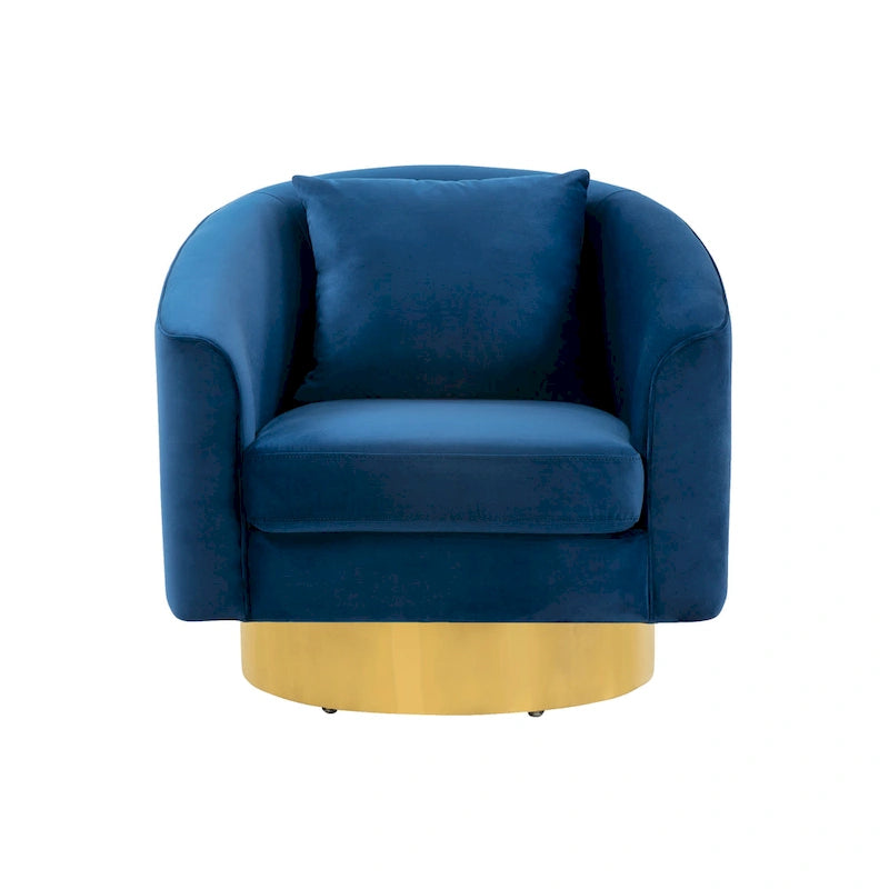 Swivel Barrel Accent Chair, 32.5W x 32.1D x 30.1H, Upholstered Living Room Chair