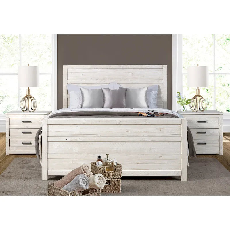 3-Drawer Solid Pine Nightstand