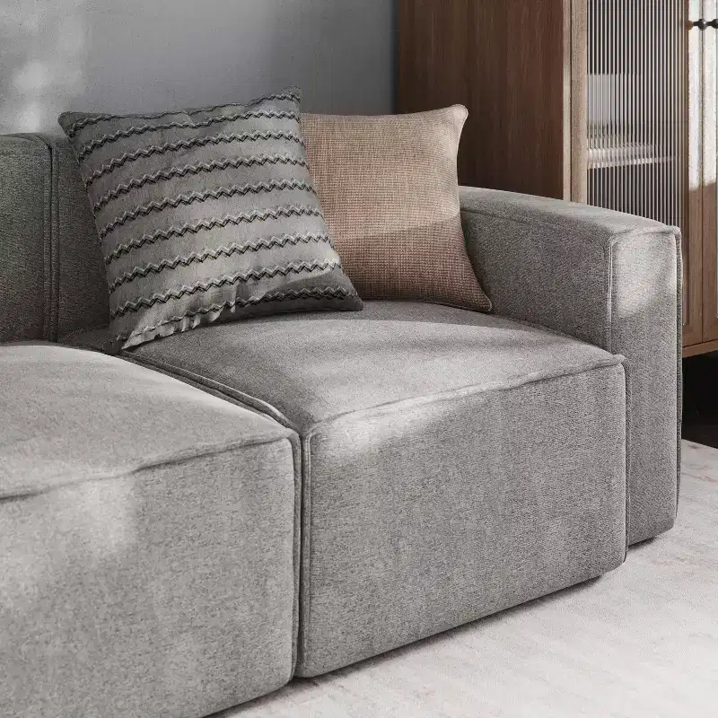 Emma and Oliver Modular Right Side Armchair with Arm Rest