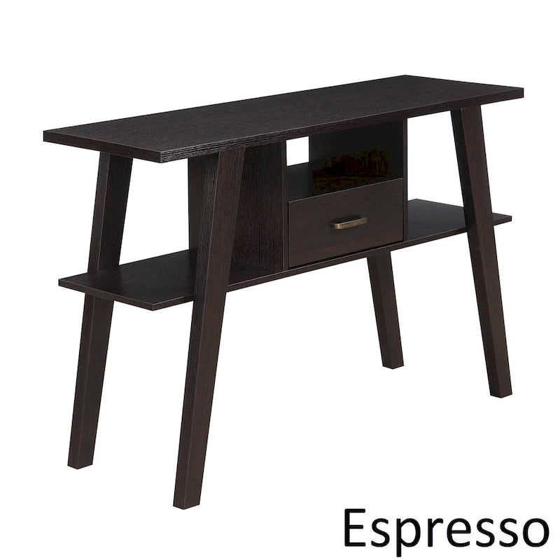 1-Drawer Console Table with 3 Shelves