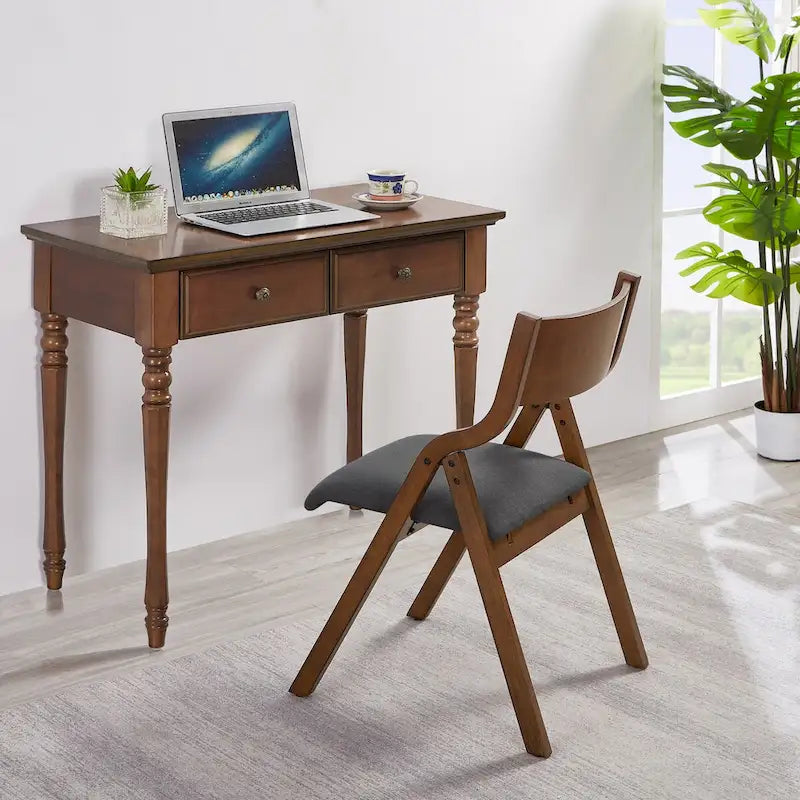 Upholstered Folding Dining Chair, Set of 2