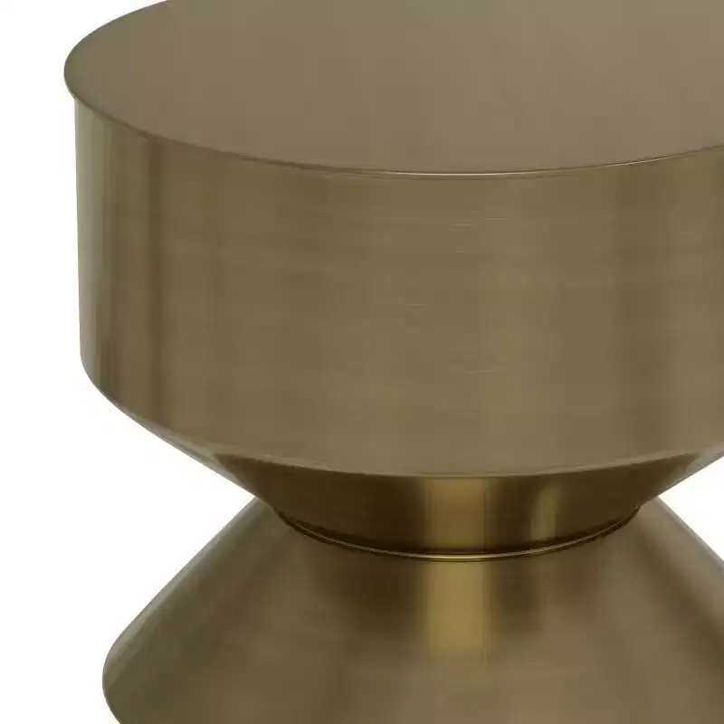 Clover Side Table Black/Brass - WyndenHall: Modern Scratch-Resistant Iron Frame, Round Shape, 19.7" Height, 14" Width