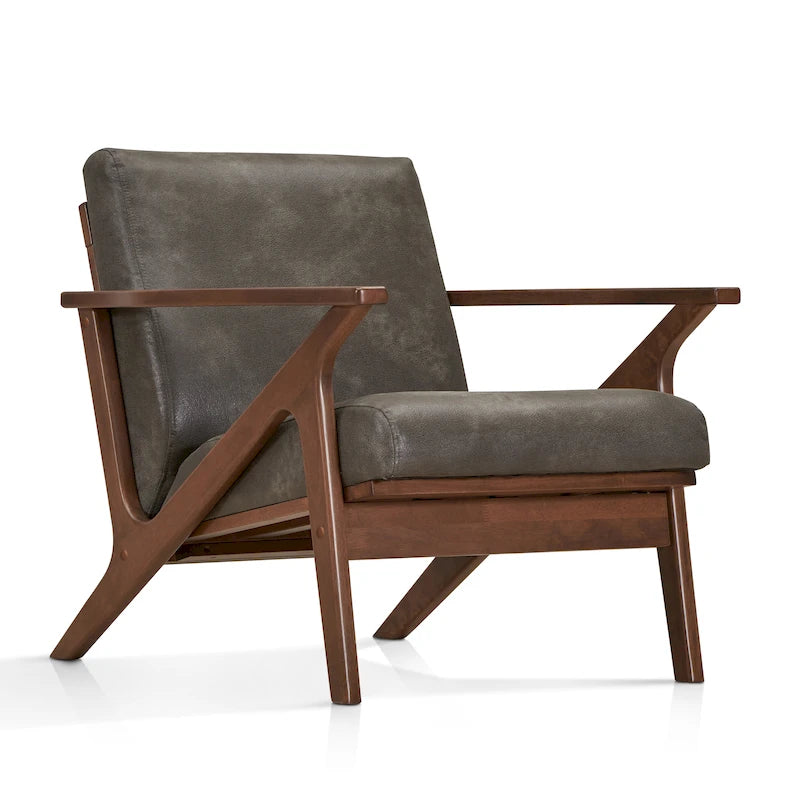 Mid-Century Modern Lounge Chair with Plush Cushioning