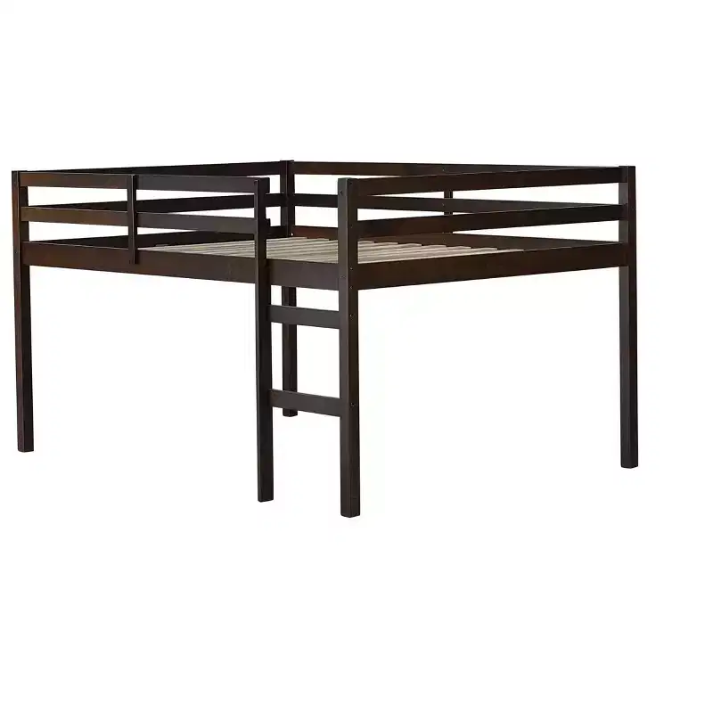 MAYEERTY Twin Bunk Bed Kid-Friendly Safety Rail Solid Pine Wood