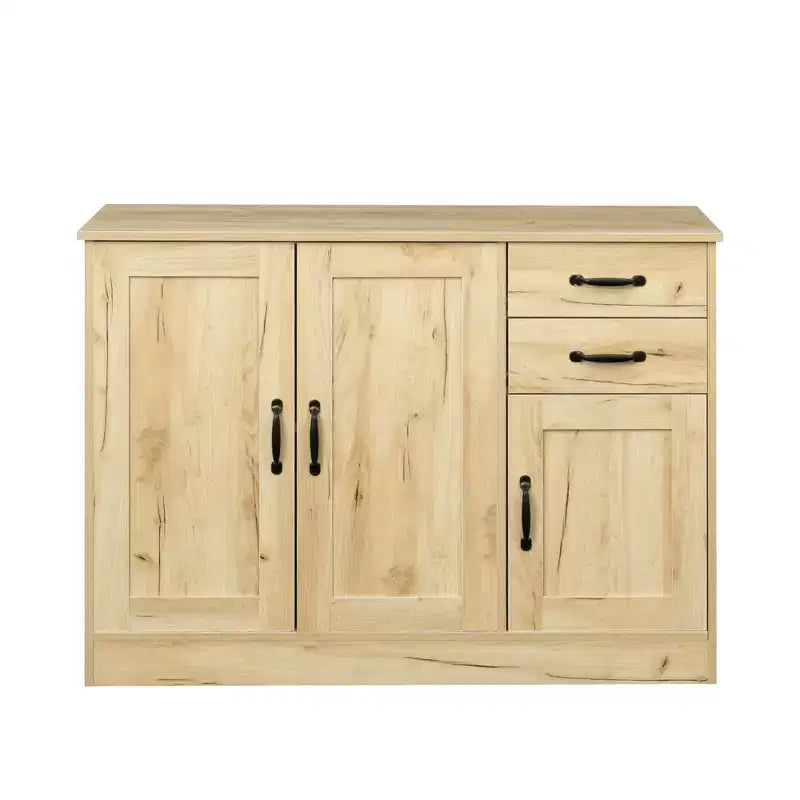 Buffet Sideboard Cabinet, Kitchen Cupboard Storage Cabinet with 3 Door 2 Drawers and Shelves for Kitchen Living Room Dining Room