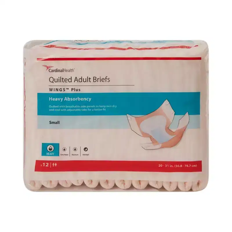 Wings Plus Heavy Absorbency Incontinence Brief, Small