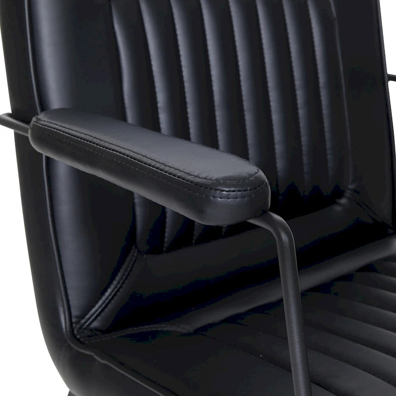 Carbon Loft Teigen Faux Leather Chair with Sled Base