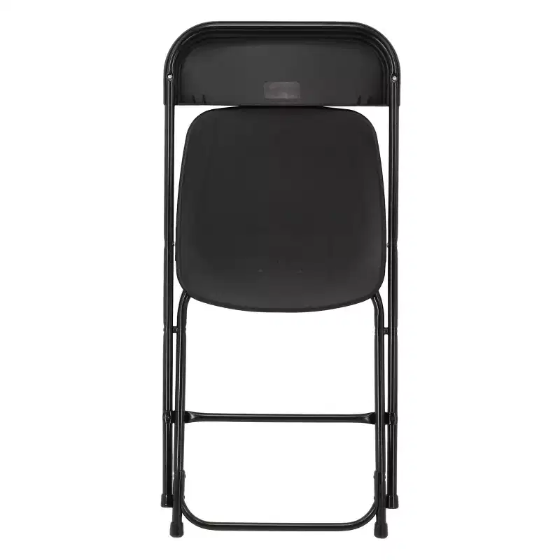 Elama 4 Piece Plastic Folding Chair in White