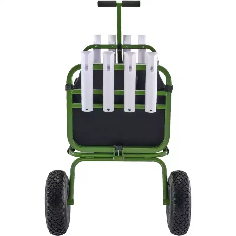 VEVOR Beach Fishing Cart, 300 lbs Load Capacity, Foldable Fish and Marine Cart with Four 11 Big Wheels Rubber Balloon Tires