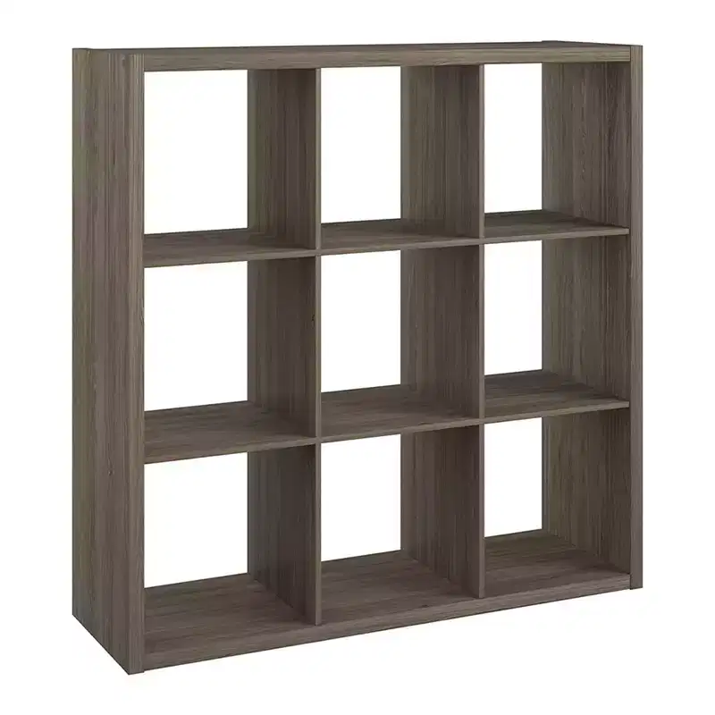 ClosetMaid 459000 Heavy Duty Decorative Bookcase Open Back 9-Cube Storage Organizer, Graphite Gray (2 Pack)