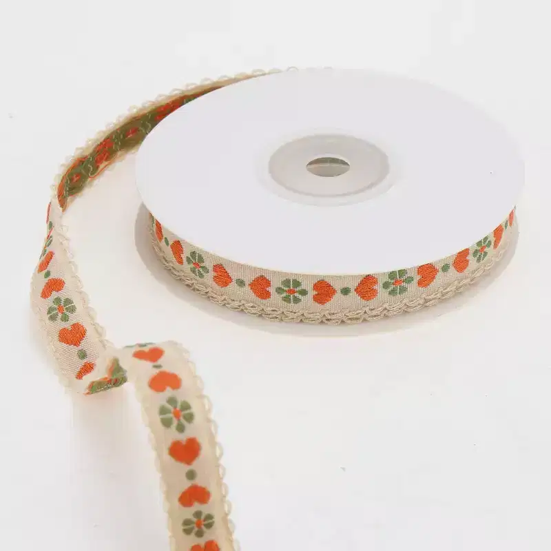 Unique Bargains 0.39x29.53' Heart Flower Gift Ribbon