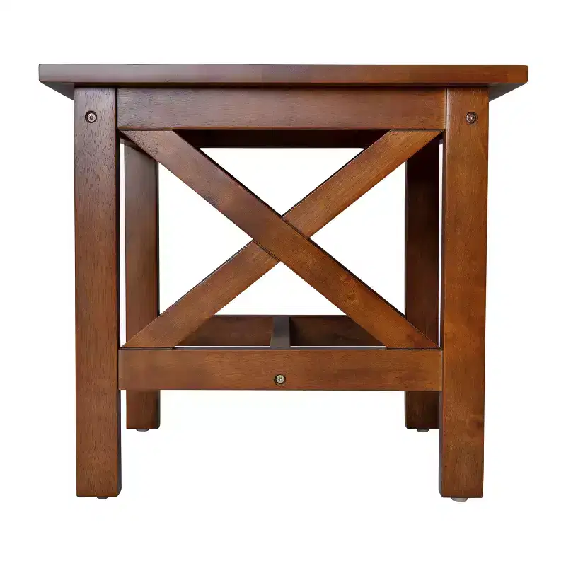 Emma and Oliver Solid Wood Farmhouse Style End Table