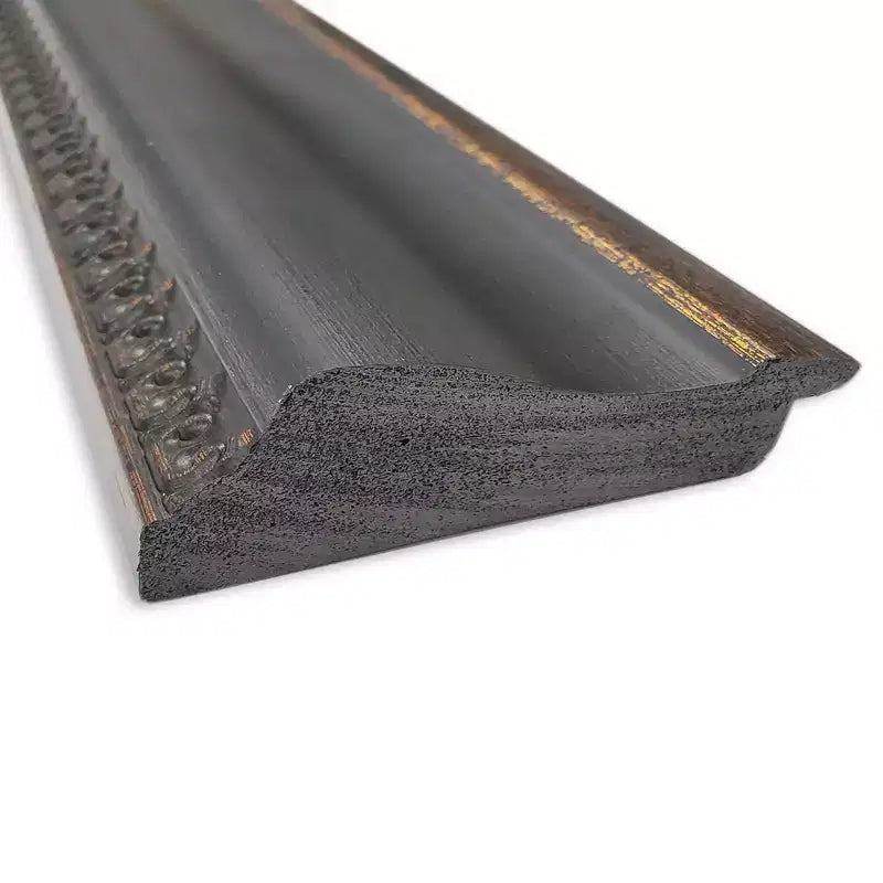 42" x 30" Non-Beveled Thomas Black Bronze Bathroom Wall Mirror - Amanti Art: Rectangle, Polystyrene Frame, Wall Mounted