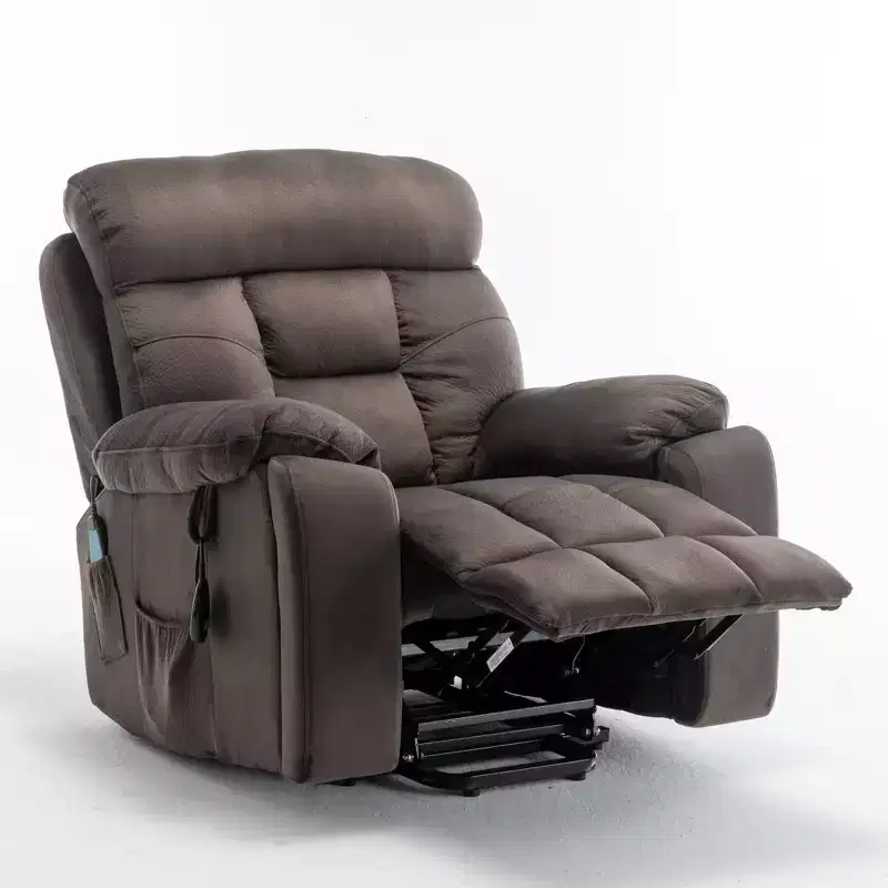 Electric Lift Massage Recliner With Heating Function And Side Pocket - ModernLuxe