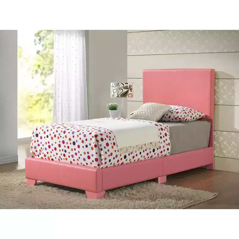 Passion Furniture Aaron Upholstered Twin Panel Bed