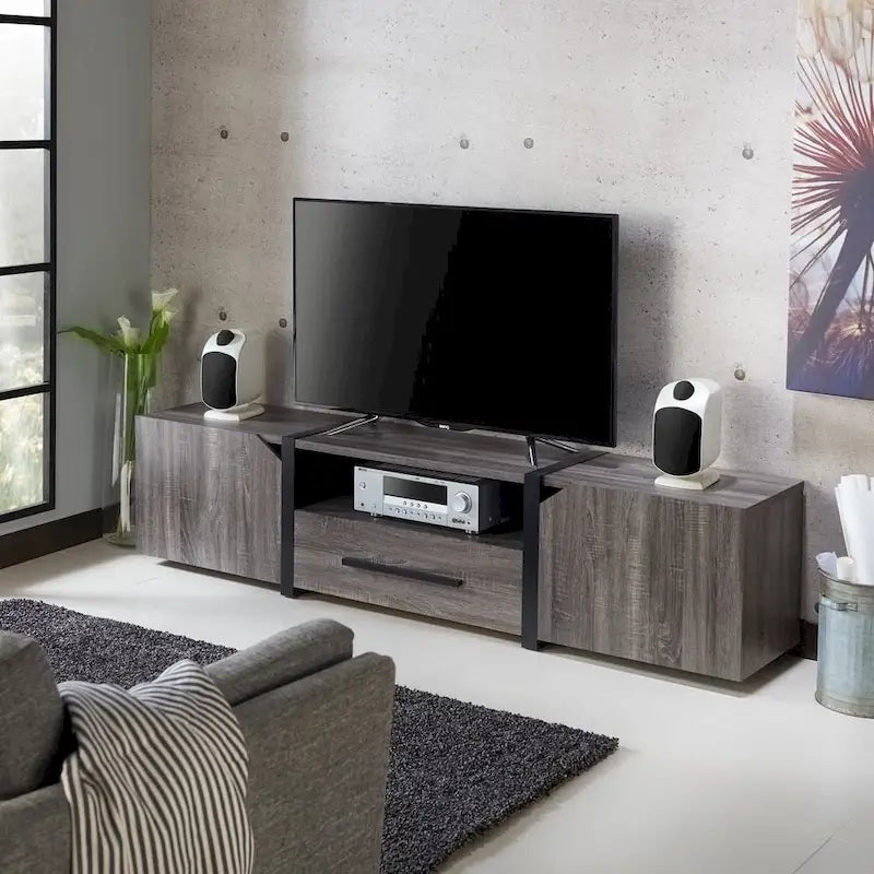 81-inch 5-Shelf Multi-functional Storage TV Console
