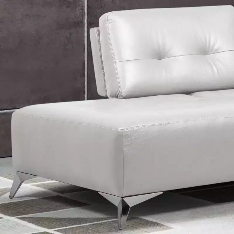 Acme Furniture Turano Sectional Sofa Pearl White Leather