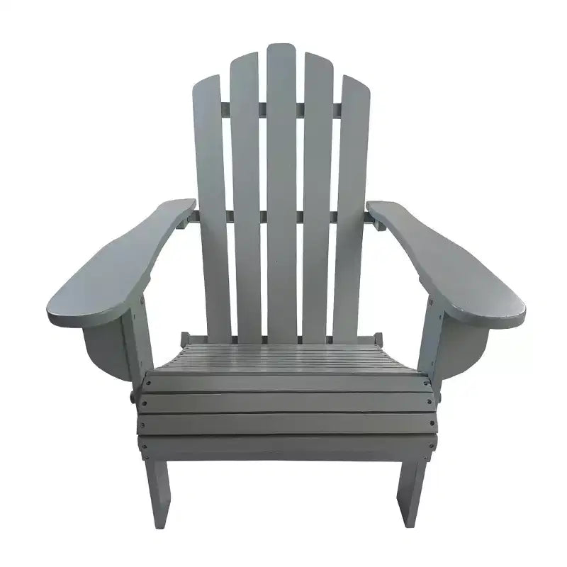 Outdoor or indoor Wood Adirondack chair, foldable, grey