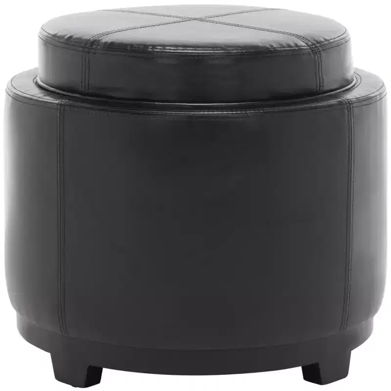 Chelsea Round Tray Ottoman - HUD8232 - Safavieh Couture