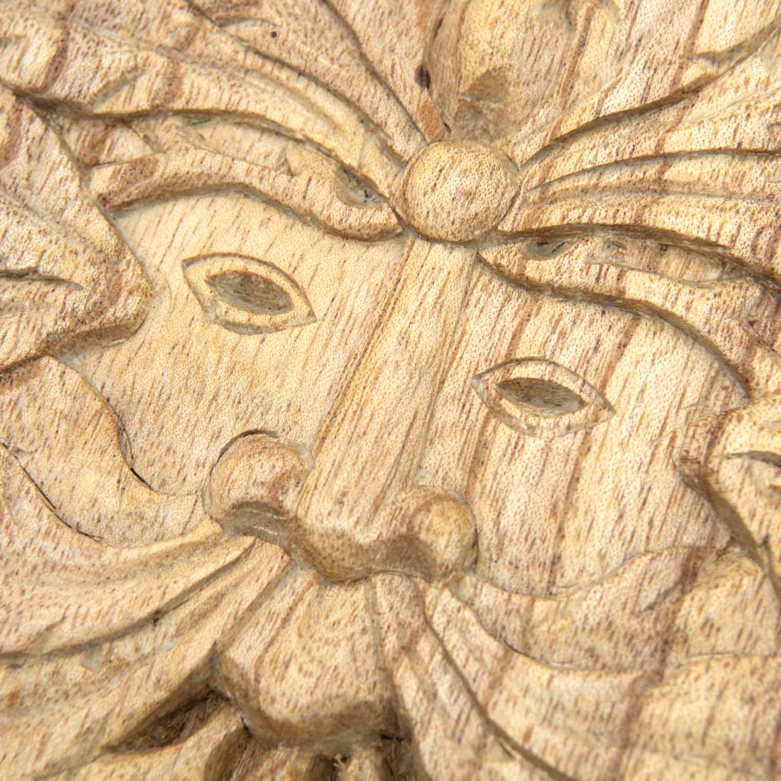 Green Man Round Wood Plaque