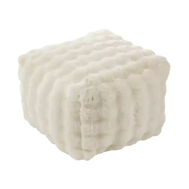 Plush Bubble Faux Fur Pouf