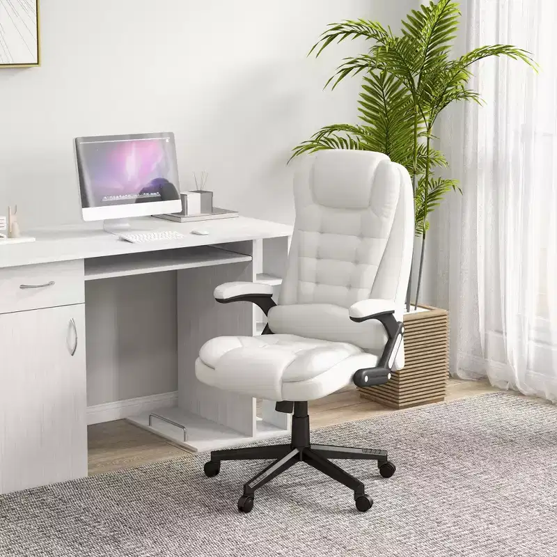 HOMCOM High-Back Massage Office Chair, Heated Reclining Computer Chair with Remote